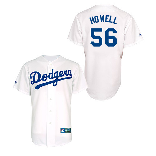 J-P Howell #56 Youth Baseball Jersey-L A Dodgers Authentic Home White MLB Jersey